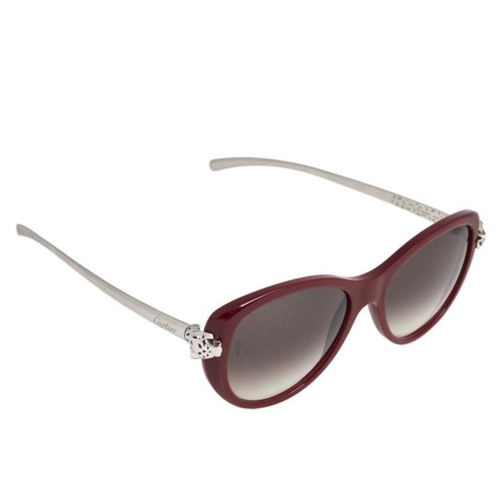 Cartier
Cartier Burgundy/ Grey Gradient Panthere Wild Cat Eye Sunglasses
